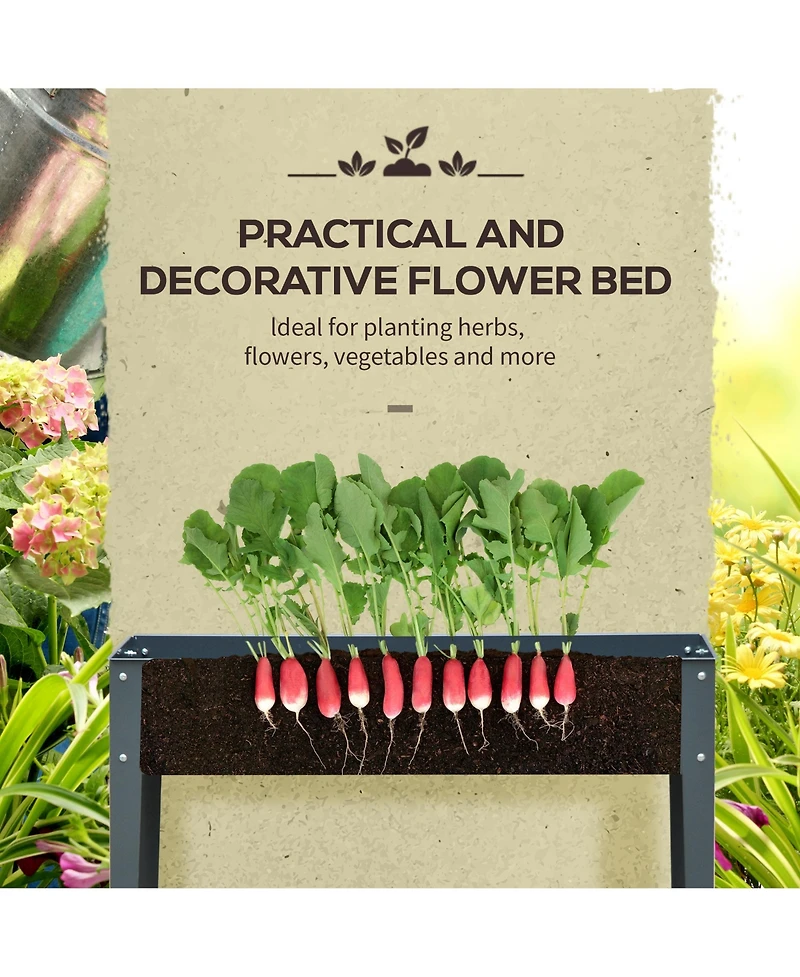 Elevated Vegetable Garden Bed Self-Draining, Raised & Safe Planter