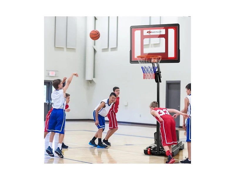 Slickblue Basketball Hoop with 5-10 Feet Adjustable Height for Indoor Outdoor