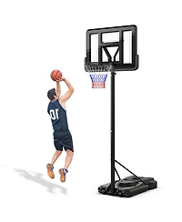 Slickblue Portable Basketball Hoop with 9-Position Adjustable Height