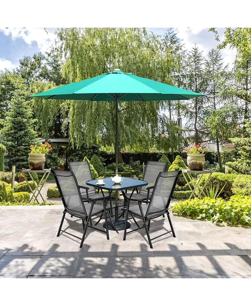 Slickblue 4-Pack Patio Folding Chairs Portable for Outdoor Camping