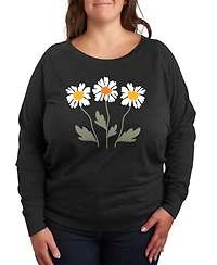 Hybrid Apparel Retro Daisies Plus Graphic Pullover