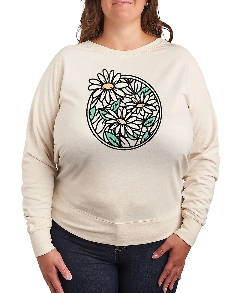 Hybrid Apparel Wildflower Circle Plus Graphic Pullover