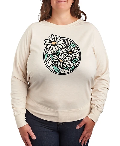 Hybrid Apparel Wildflower Circle Plus Graphic Pullover