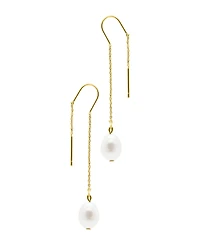 Adornia Gold Freshwater Cultivated Pearl Threader Earrings