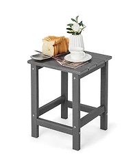 Slickblue 14 Inch Square Weather-Resistant Adirondack Side Table