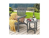 Slickblue 18 Inch Round Weather-Resistant Adirondack Side Table