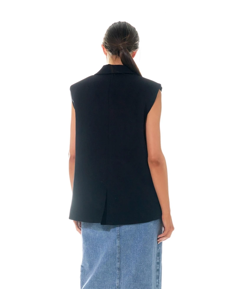 Grey Lab Women's Oversized Blazer Vest