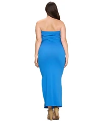 L I V D Plus Size Camo Sleeveless Slit Dress