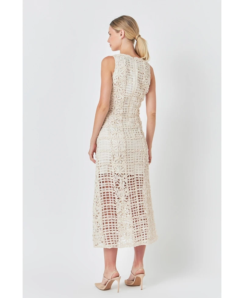 endless rose Women's Textured Sleeveless Maxi Dress