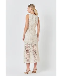 endless rose Women's Textured Sleeveless Maxi Dress