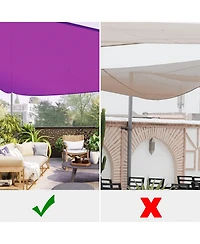Ft 97% Uv Block Triangle Sun Shade Sail Canopy Outdoor Patio Awning Shelter