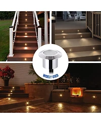 15pcs Led Deck Light Garden Mall Stair Yard Landscape Warm White Lamp Waterproof