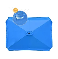 Patio Rectangle Umbrella Canopy Replacement Parasol Sunshade Cover f/ 6.5x10 ft Umbrella