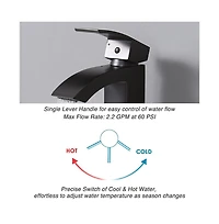 Aquaterior Modern 1 Hole Bathroom Faucet Vanity Sink Basin Single Handle Diy Hotel Orb