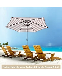 9 Ft Patio Umbrella Replacement Canopy Market Table Top Sunshade Cover Garden