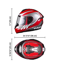 Ahr Run-F3 Full Face Motorcycle Helmet Dot Approved Removable Liner Street Bike S