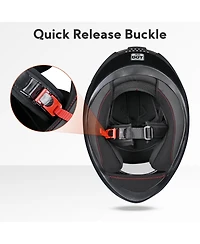 Ahr Run-F3 Full Face Motorcycle Helmet Dot Removable Liner Street Bike Adult Xl