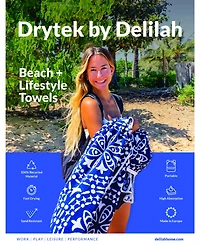 Delilah Home Drytek by Beach Towel, 36" x 70"