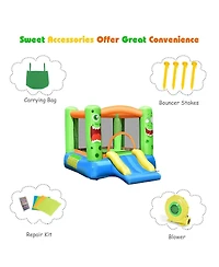 Inolait Inflatable Castle Bounce House Jumper Kids Playhouse with Slider