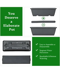 5-Tier Raised Garden Bed with Water Drainage for Flowers Vegetables