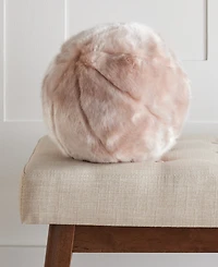Hotel Collection Lynx Faux Fur Decorative Pillow, 10" Round, Exclusively at Macy's