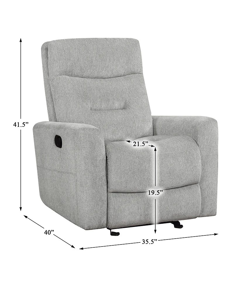 Homelegance White Label Borneo Glider 36" Reclining Chair