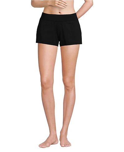 Lands' End Women's Chlorine Resistant Smoothing Control Curvy 3" Swim Shorts