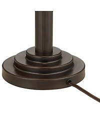 Robert Louis Tiffany Mica Mission Desk Lamp 18 1/2" High Oil Rubbed Bronze Natural Mica Shade for Bedroom Living Room Bedside Nightstand Kids Fam