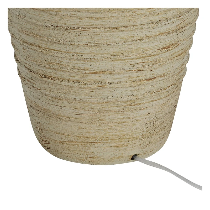 John Timberland Austin Rustic Table Lamp 28" Tall Sand Toned Cream Linen Drum Shade for Bedroom Living Room Bedside Nightstand Office Kids Family