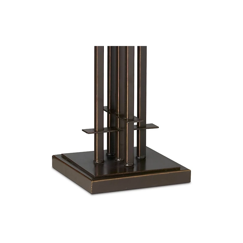 Franklin Iron Works Wrought Tiffany Style Table Lamp 26 1/4" High Bronze Art Deco Stained Glass for Bedroom Living Room Bedside Nightstand Office