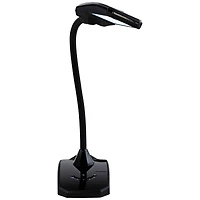 360 Lighting Ricky Modern Desk Lamp 13 3/4" High Black with Usb Charging Port Led Gooseneck Touch On Off Dimmer for Bedroom Bedside Office House