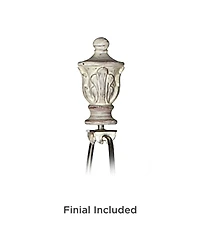 Traditional Vintage like Shabby Chic Standing Floor Lamp 60" Tall Antique White Washed with Ivory Brocade Fabric Bell Shade Decor for Living Room