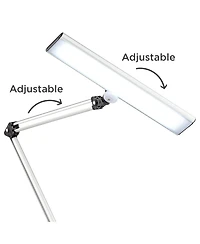 360 Lighting Flynn Modern Desk Lamp 25" High Metallic Black Silver with Usb Charging Port Phone Cradle Adjustable Swivel Led for Living Room Offi