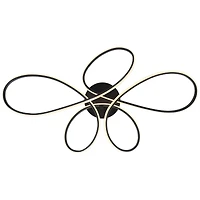 Possini Euro Design Helix Modern Semi Flush-Mount Ceiling Light Sand Black Dimmable Led Twisting 36 1/2" Wide Kitchen Living Room