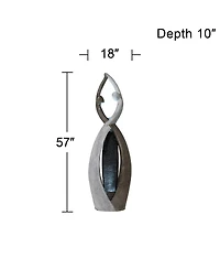 Dancing Couple 57" High Large Modern Indoor Outdoor Decor Faux Stone Floor Fountain with Light Led Outside