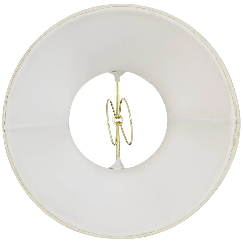 Imperial Shade Set of 2 Bell Lamp Shades Cream Medium 4.5" Top x 8.5" Bottom x 7" High Spider Replacement Harp and Finial Fitting