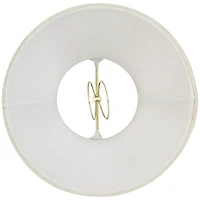 Imperial Shade Set of 2 Bell Lamp Shades Cream Medium 4.5" Top x 8.5" Bottom x 7" High Spider Replacement Harp and Finial Fitting