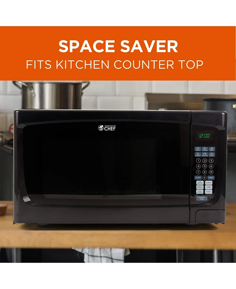 1.6 Cu. Ft. Counter Top Microwave, black