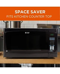 1.6 Cu. Ft. Counter Top Microwave, black