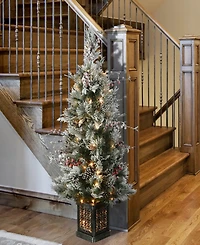 National Tree Company Snowy Bedford Pine Entrance Tree 4 ft.