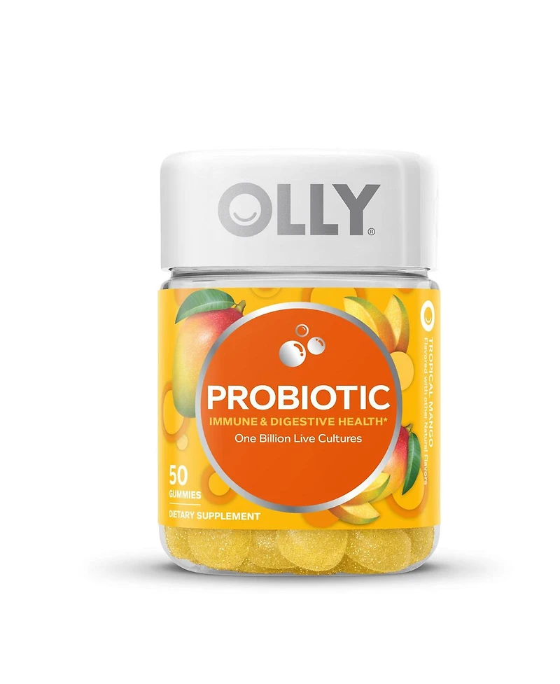 Olly Probiotic Gummy Tropical Mango, 0, 50 Gummies