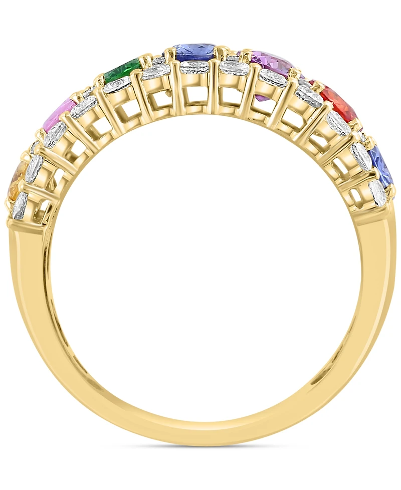Effy Blue & White Sapphire Ring (3-1/2 ct. t.w.) Diamond (1/20 14k Gold. (Also available Emerald and Pink Sapphire)