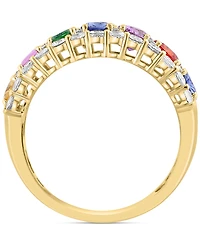 Effy Blue & White Sapphire Ring (3-1/2 ct. t.w.) Diamond (1/20 14k Gold. (Also available Emerald and Pink Sapphire)