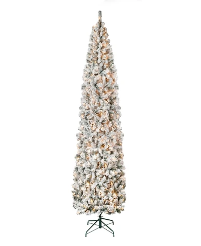 National Tree Company First Traditions Acacia Flocked Tree 9 ft
