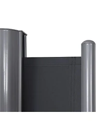 Slickblue Patio Retractable Double Folding Side Awning Screen Divider
