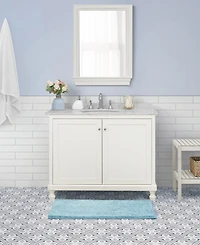 Laura Ashley Butter Chenille Bath Mat