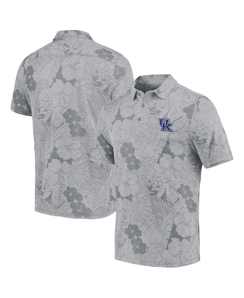Tommy Bahama Men's Gray Kentucky Wildcats Miramar Blooms Polo Shirt