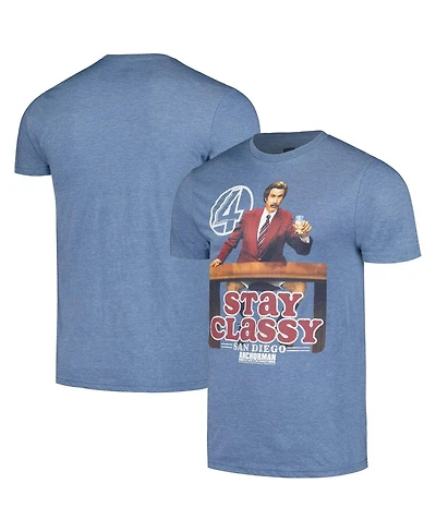 American Classics Men's and Women's Heather Blue Anchorman Stay Classy Graphic T-Shirt