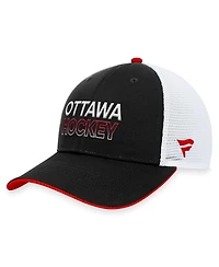 Fanatics Men's Black Ottawa Senators Authentic Pro Rink Trucker Adjustable Hat