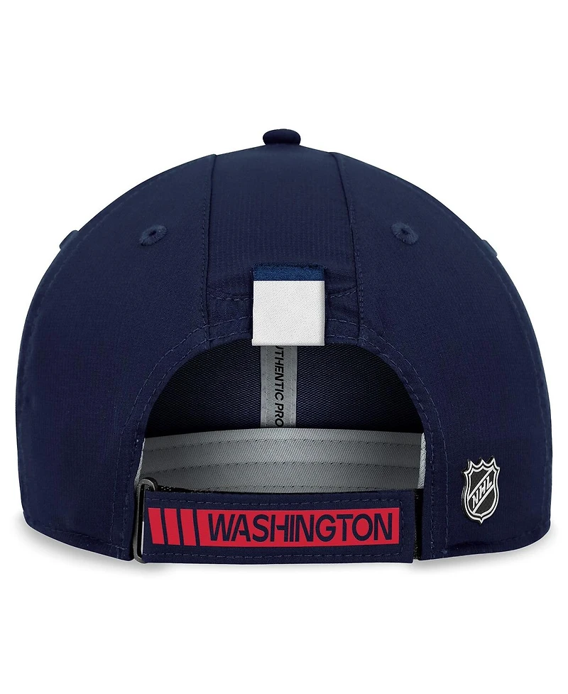 Fanatics Men's Navy Washington Capitals Authentic Pro Rink Adjustable Hat